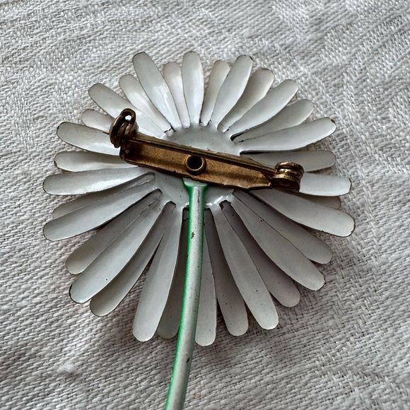 VTG 1950-60’s Mod Enamel Flower Brooch - Picture 6 of 6
